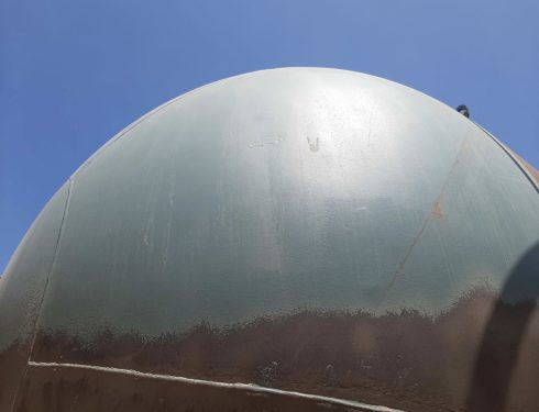 Sandblasting & Painting of LPG Tank