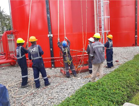Painting of Fire water & Fuel Oil Tanks